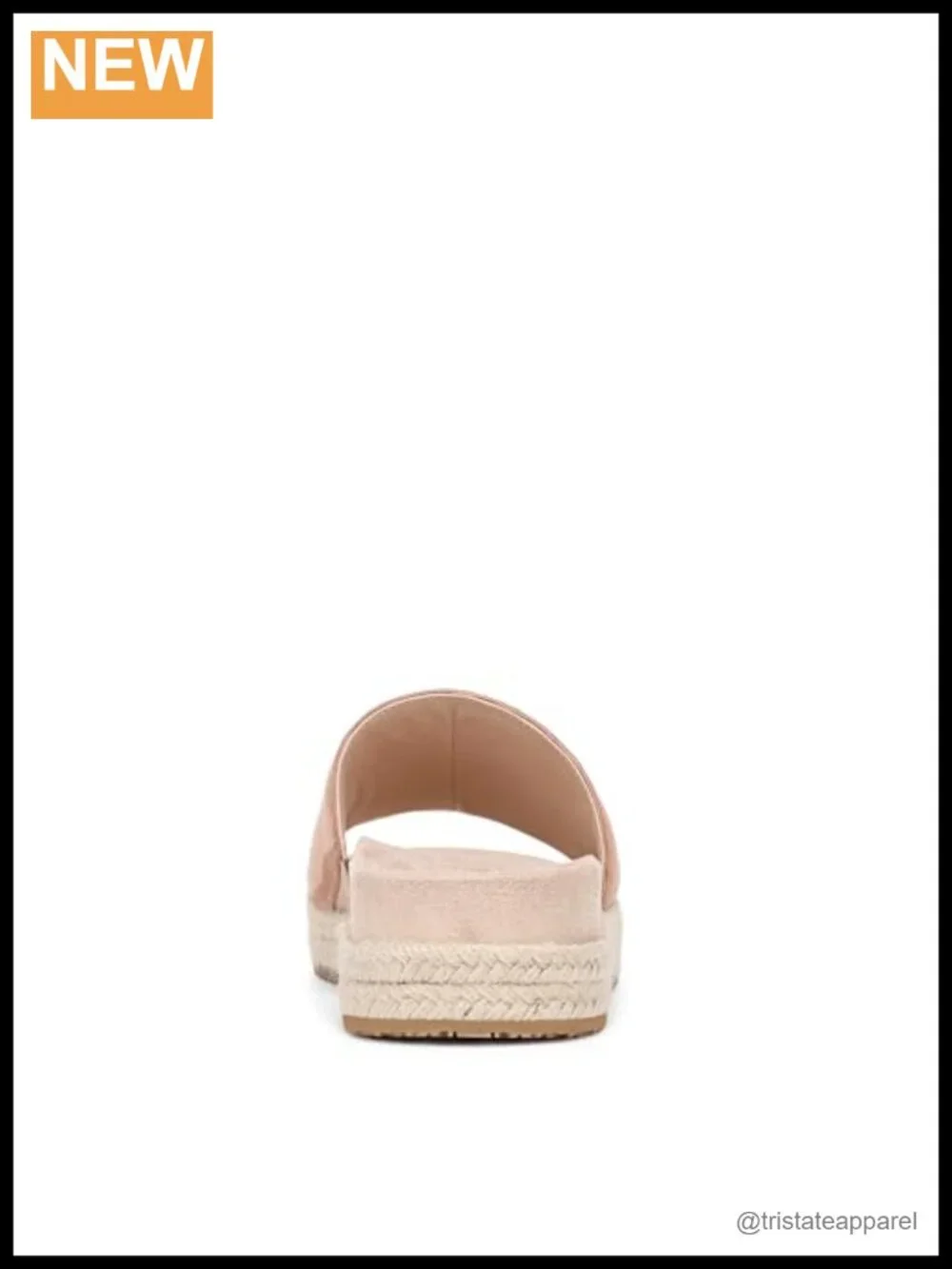 Suede Platform Espadrille Wedge Sandal with Arch Support Slip On